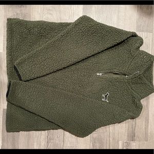 Green Victoria Secrets/Pink 1/4 zip Jacket